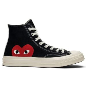 Cdg Converse Big Heart Black