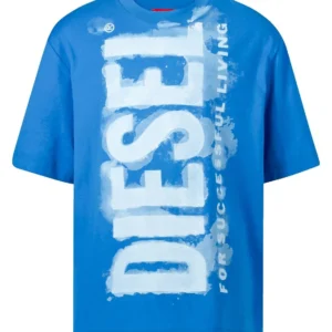 Diesel T-Just-E16 T-shirt with bleeding logo print