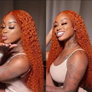 13*4 FULL FRONTAL LACE WIG GLUELESS WATER WAVE  #350  22INCH