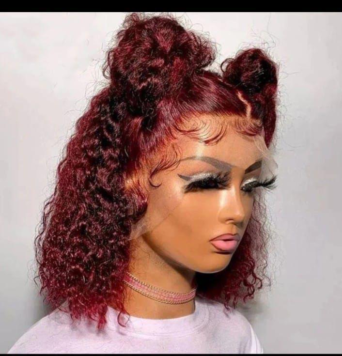 99J   13×4 Full frontal lace wig  GLUELESS BOB