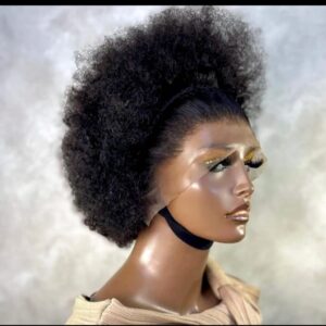 13*4 FULL FRONTAL LACE WIG GLUELESS  Afro wig