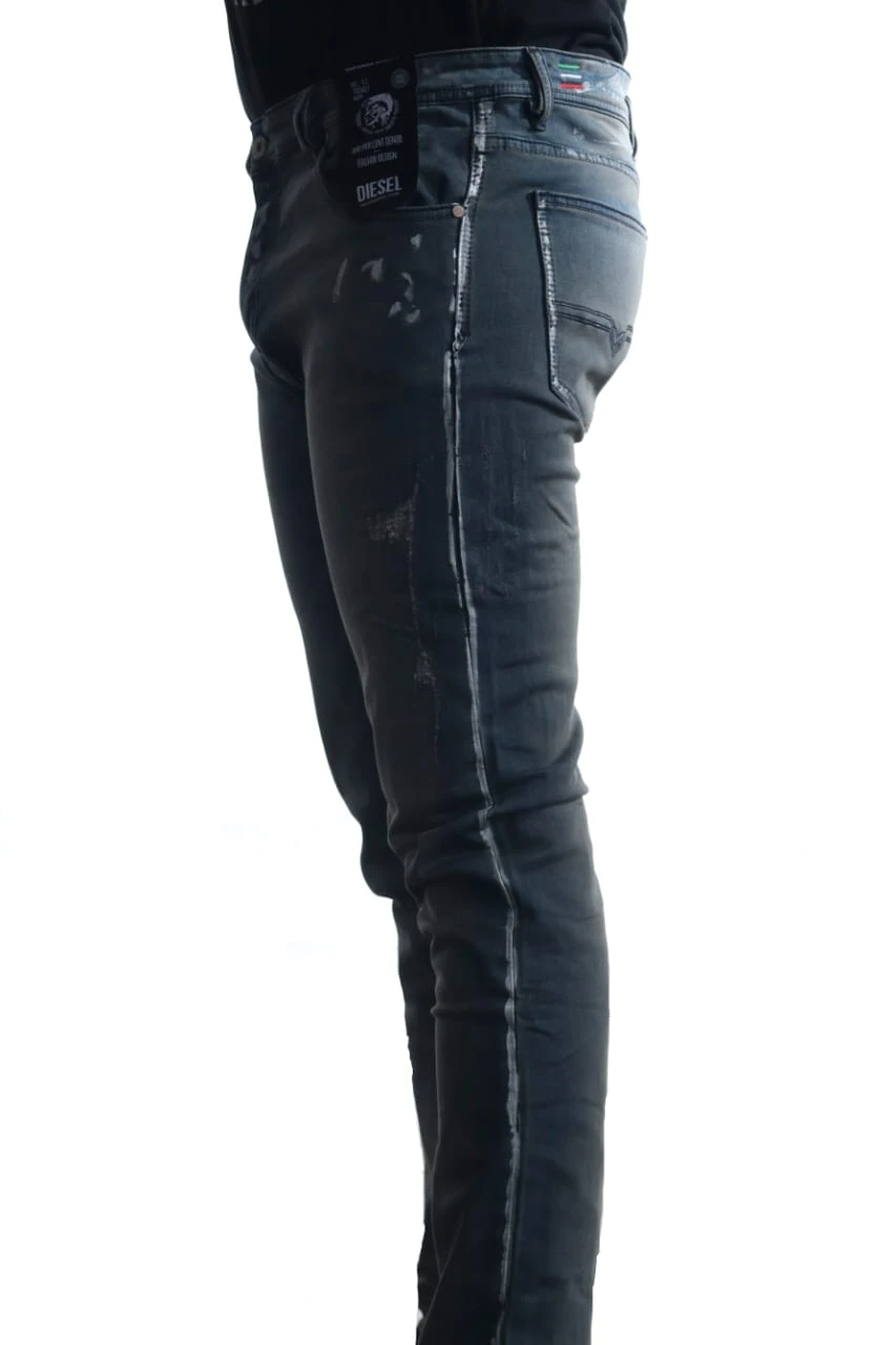 Diesel paint effect slim fit jeans