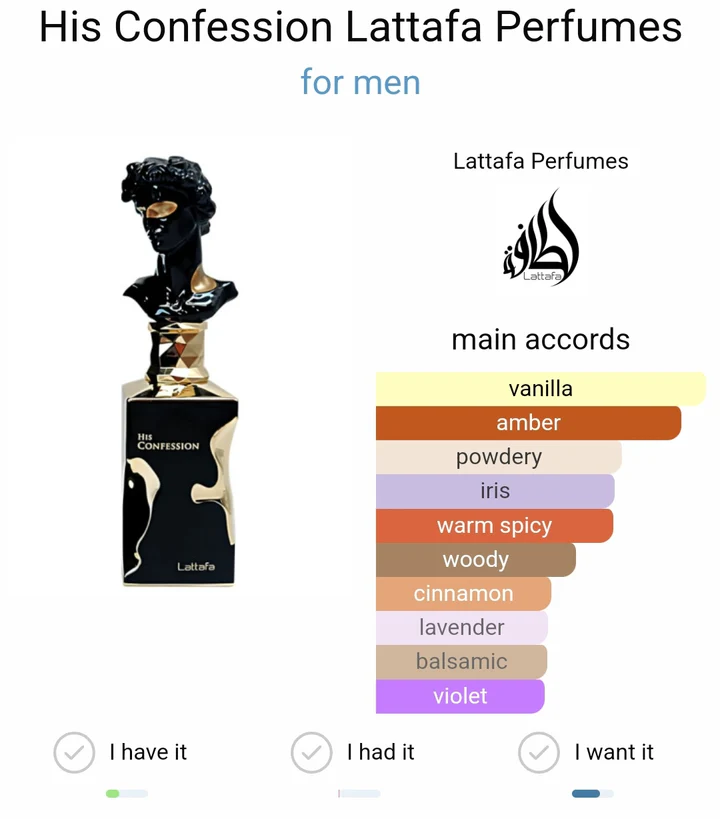 His Confession lattafa edp 100ml - Image 2