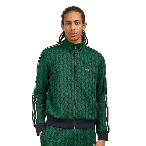 Lacoste Paris Jacquard Monogram Track Jacket (Navy Blue / Sorrel)