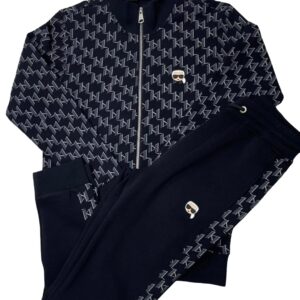 Karl Lagerfeld Signature Tracksuit Set Black