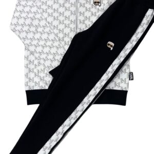 Karl Lagerfeld Signature Tracksuit Set Black and White