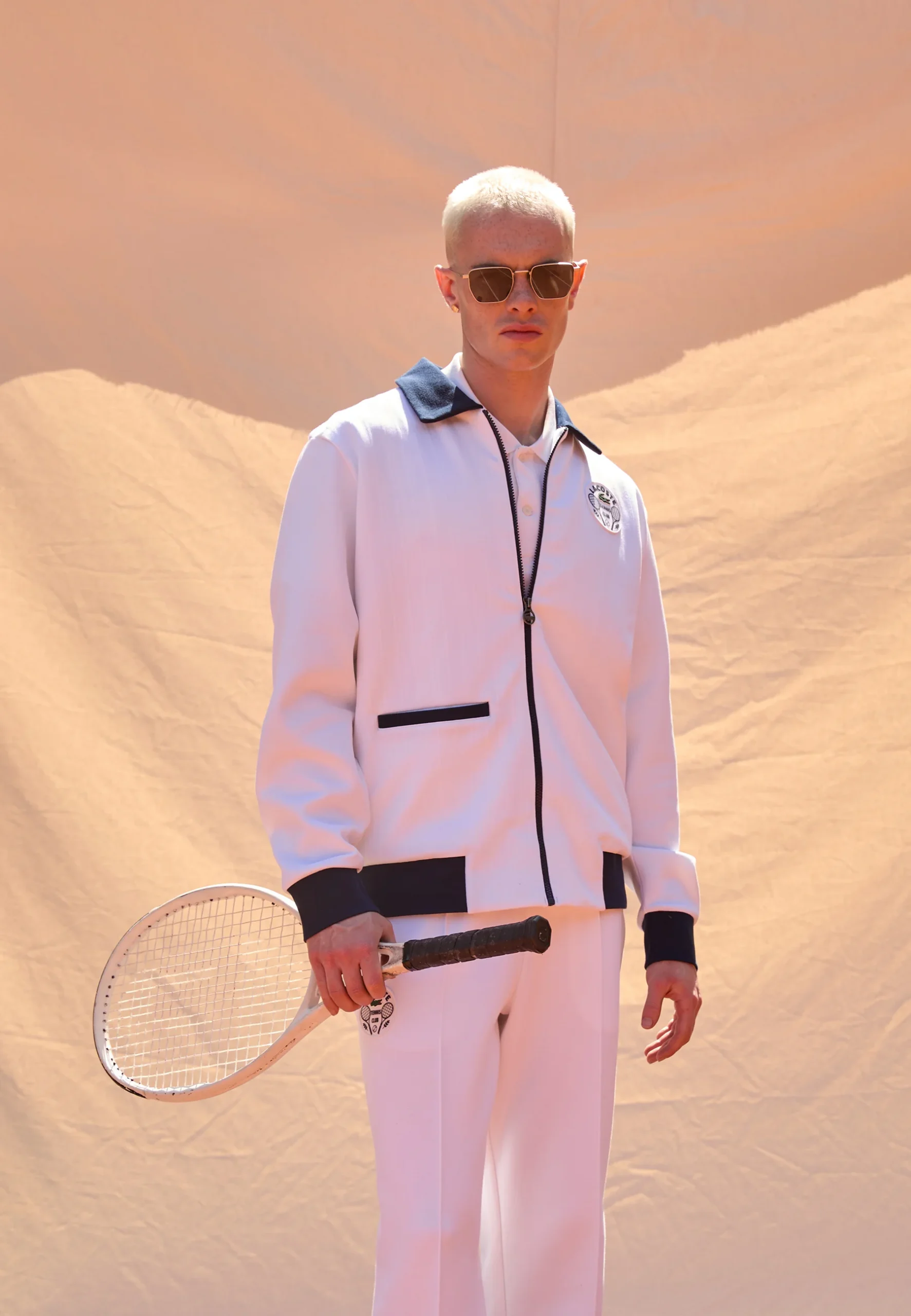 Lacoste 2-Piece Matching Set – Classic Crocodile Style White