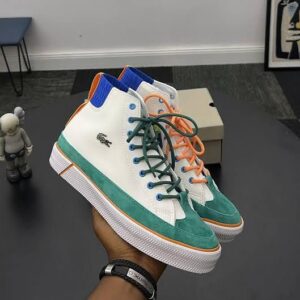 Lacoste Gripshot Mid Sneaker (White/Green/Orange)