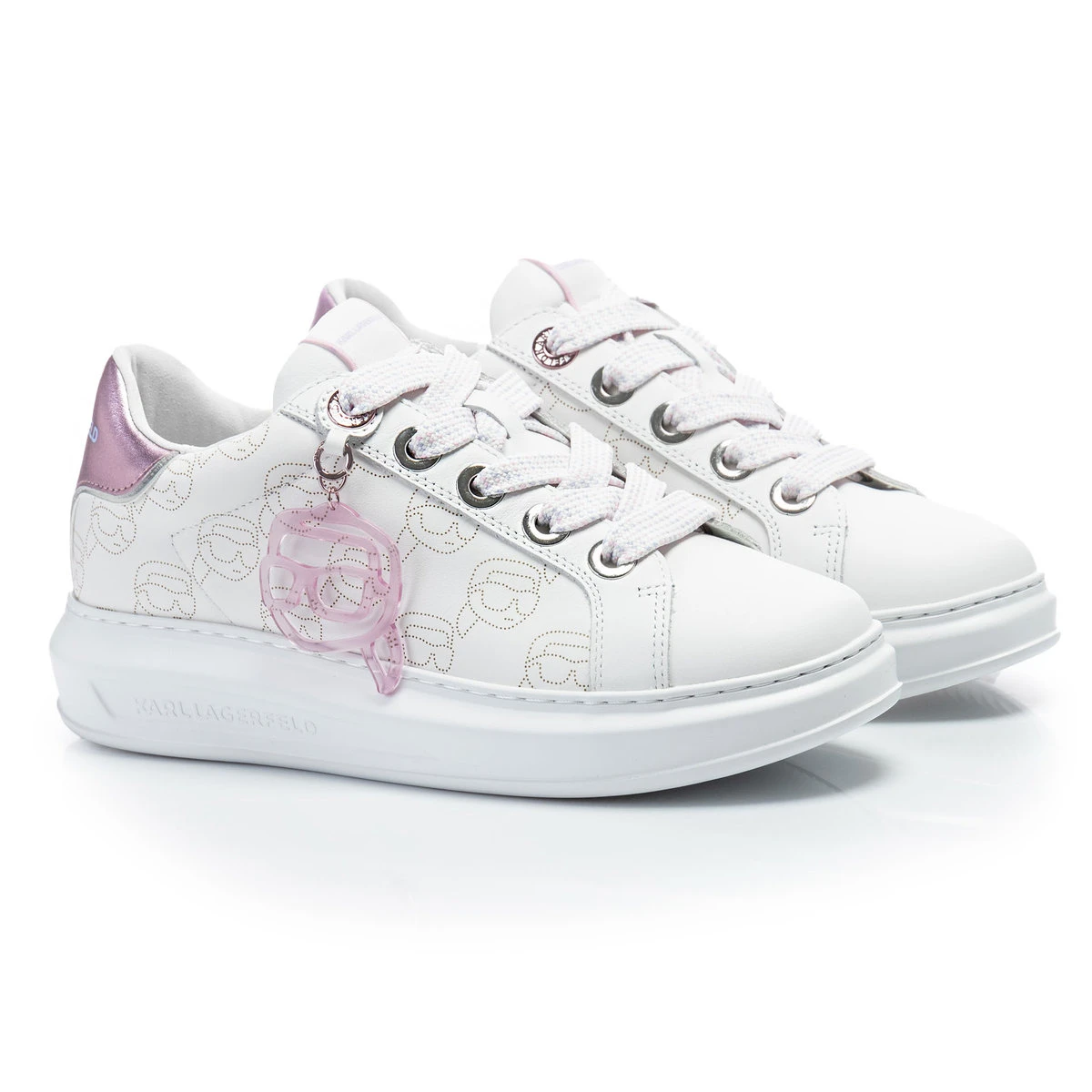 KARL LAGERFELD ANAKAPRI GLITTER – Trainers – white/pink