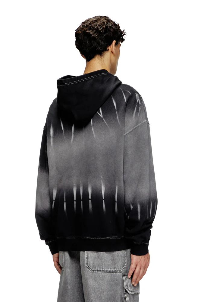 Tie-dyed hoodie with logo print - Image 2