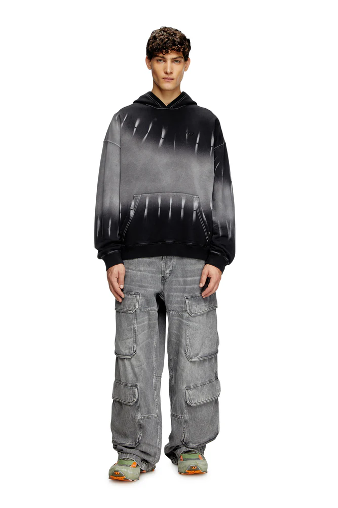 Tie-dyed hoodie with logo print - Image 3